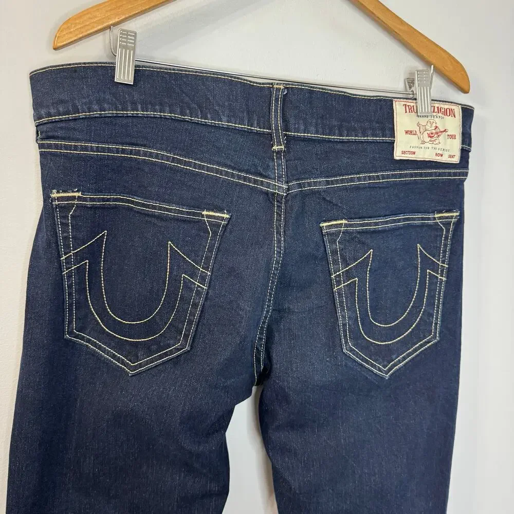 True Religion Ricky SN Relaxed Straight Jean Stitched Stretch Men's 36